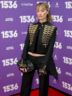 Margot Robbie Alexander Military McQueen Jacket
