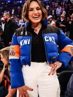 Mariska Hargitay Knicks vs. Cavs Puffer Game 2 Jacket
