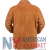Men's Brown Slim Fit Suede Leather Jacket