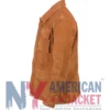 Men's Slim Fit Brown Suede Leather Jacket