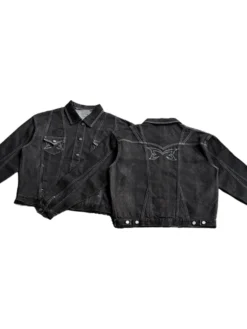Mertra Black Denim Hardline Jacket