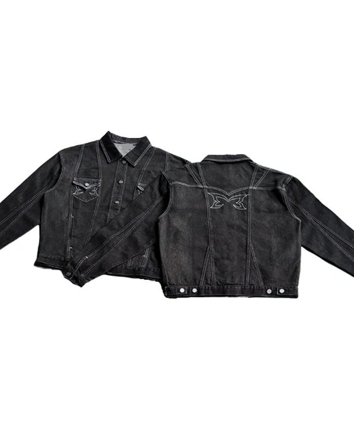 Mertra Black Denim Hardline Jacket