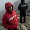 Mertra x Supreme Red And Black Puffer Jacket