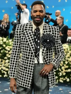 Met Gala 2025 Colman Domingo Black Checkered Blazer