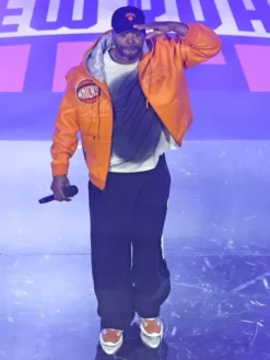 Method Man Halftime Show Game 2 Knicks Orange Jacket