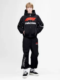 NAHMIAS x F1 Warm Up Full-Zip Black Race Jacket