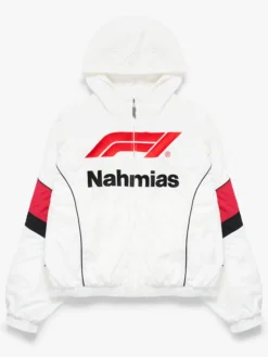 NAHMIAS x F1 Warm Up Full-Zip Cream Race Jacket