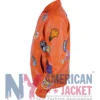 NBA Jeff Hamilton Teams Collage Orange Leather Jacket
