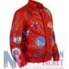 NBA Teams Jeff Hamilton Collage Red Leather Jacket