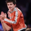 NY Knicks Playoff 2026 Timothee Chalamet Avirex Leather Jacket