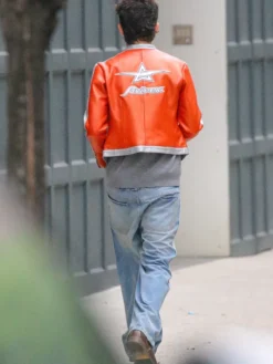 NY Knicks Playoff 2026 Timothee Chalamet Leather Avirex Jacket