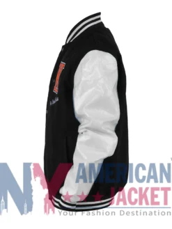 NY Knicks Varsity Black And Off White Jacket