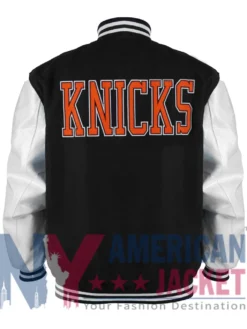 NY Varsity Knicks Black And Off White Jacket