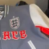 Nike England x Palace Grey and White Varsity Jacket for Men and Women
