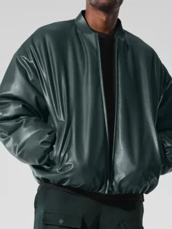 Off Campus S01 Belmont Cameli Leather Green Jacket
