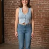 Off Campus S01 Hannah Wells Blue Vest