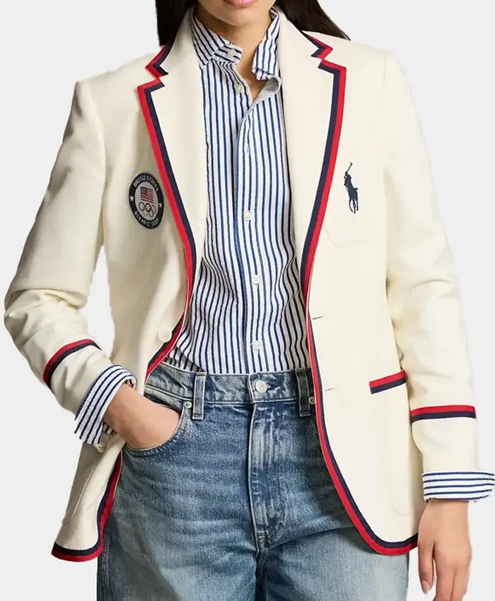 Olympics Team USA White Opening Ceremony Blazer