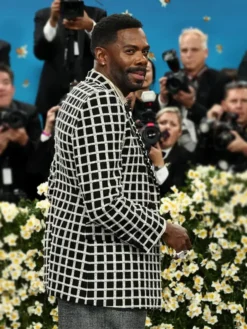 Alternative view of Met Gala 2025 Colman Domingo Black Checkered Blazer