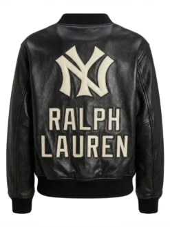 Alternative view of Ralph Lauren Yankees Black Leather Jacket