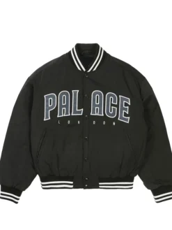 Palace Satin the Park Varsity Black Jacket