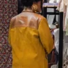 Paris 2026 Rihanna Mustard Suede Leather Jacket