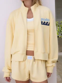 Parke Women's Summerland Mockneck Zip-Up Yellow Jacket