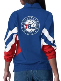 Alternative view of Philadelphia 76ers Renegade Oxford Jacket