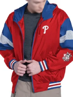 Philadelphia Phillies Legacy Lightweight Red and Royal Hooded Jacket