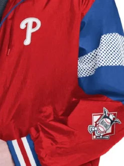 Alternative view of Philadelphia Phillies Legacy Lightweight Red and Royal Hooded Jacket