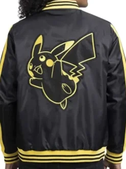 Pokemon Pikachu Black Varsity Jacket