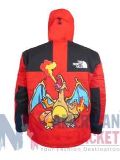Pokémon x North Face Mountain Red Jacket Back View