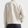 Prada Chambray Blouson White Cotton Jacket