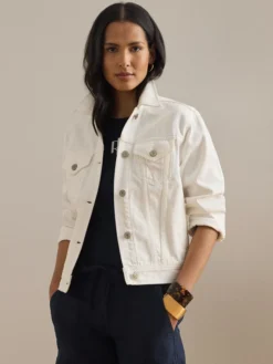Ralph Lauren Denim Trucker White Jacket
