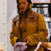 Rihanna Mustard Suede Jacket