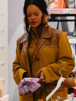 Rihanna Mustard Suede Jacket