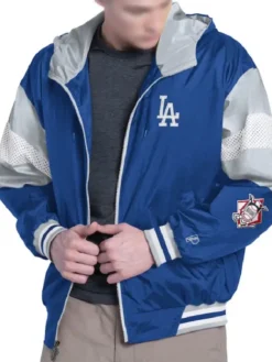 Royal and Gray LA Dodgers Legacy Lightweight Hooded Jacket