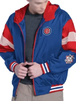 Royal and Red Chicago Cubs Legacy Lightweight Hooded Jacket