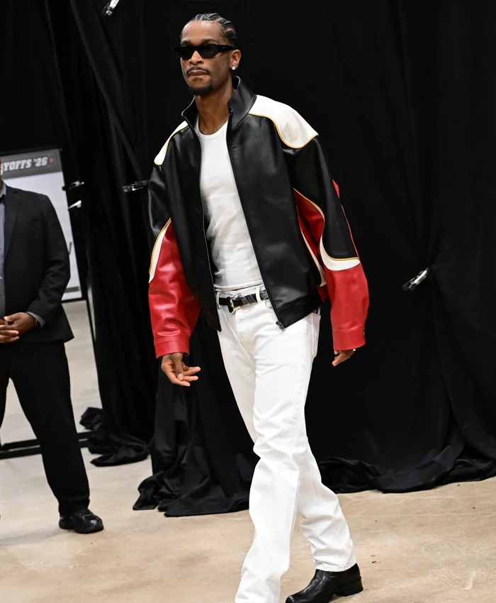 SGA Color-Blocked Leather Jacket