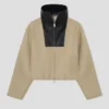 SGA Two-Tone High-Neck Suede Jacket