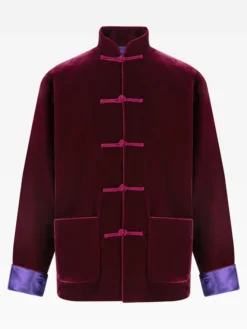 Shanghai Tang Maroon Velvet Jacket