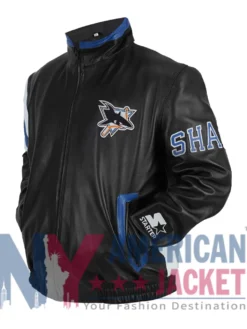 Sharks Starter Leather Vintage Jacket