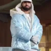 Shop Toronto ICEMAN Video Shoot Drake Blue Quilted Jacket