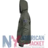 Snap-On Hooded Green Jacket