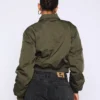 Something Forgotten Khaki Bomber Jacket