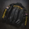 Supreme The Batman Leather Black Jacket