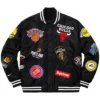 Supreme X Nike x NBA Teams Warm-Up Black Varsity Jacket