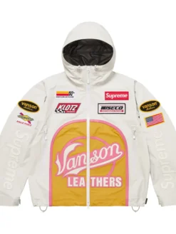 Supreme X Vanson Leathers GORE-TEX Shell White Jacket