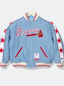 Supreme x Atlanta Braves Mitchell & Ness Varsity Jacket