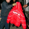 Supreme x Mertra Puffer Red And Black Jacket