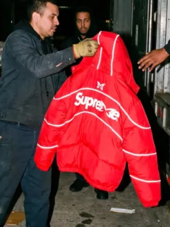 Supreme x Mertra Puffer Red And Black Jacket